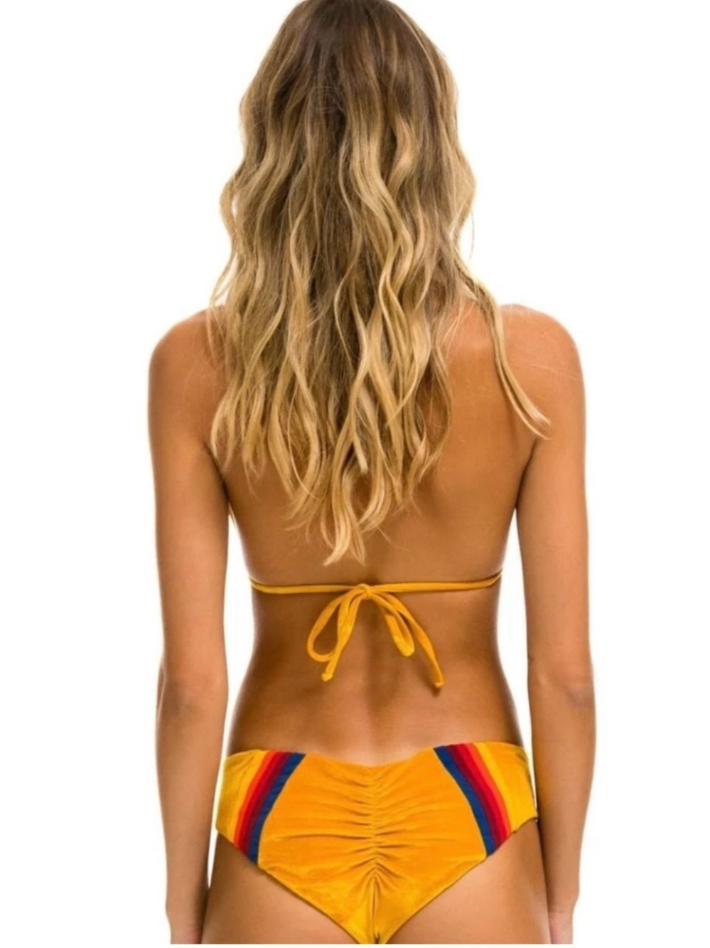 Aviator Nation Rainbow-Strip Triangle Bikini - Women Swim - Picture 2 of 12